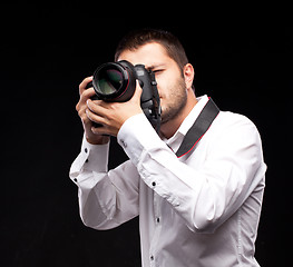 Image showing Photographer with camera