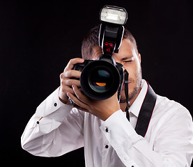 Image showing Photographer with camera