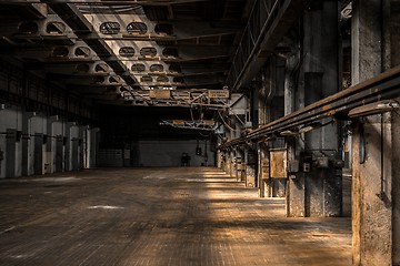 Image showing Large industrial hall of a repair station