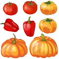 Image showing Set of Thankgivings Day vegetable icons