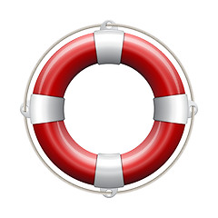 Image showing Red life buoy.