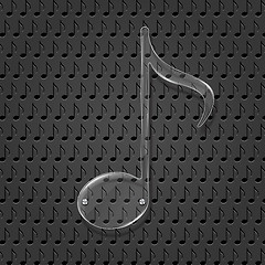 Image showing Glass Music Note Sign