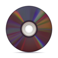 Image showing Realistic compact disc on white background.