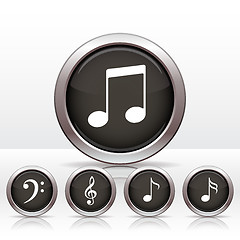 Image showing Set buttons with music note icon.