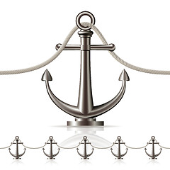 Image showing Seamless fence featuring an anchor