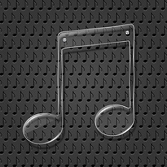 Image showing Glass Music Note Sign