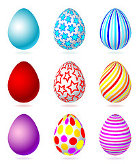 Image showing Set of easter eggs