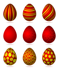 Image showing Set of easter eggs