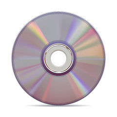 Image showing Realistic compact disc on white background.