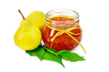 Image showing Jam pear with pears