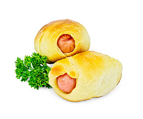 Image showing Sausage rolls with parsley