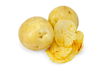 Image showing Chips with yellow potato