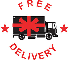 Image showing Free Delivery Truck Retro