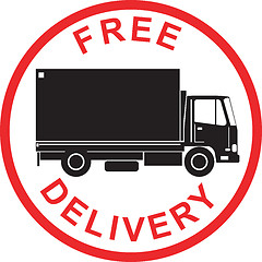 Image showing Free Delivery Truck Retro