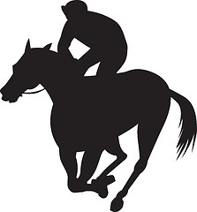 Image showing Horse Racing Silhouette