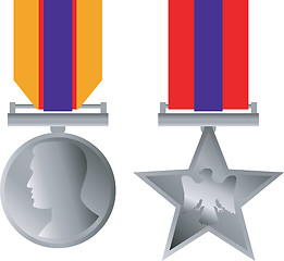 Image showing Military Bravery Medal of Honor Isolated