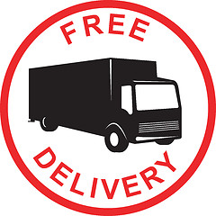 Image showing Free Delivery Truck Retro