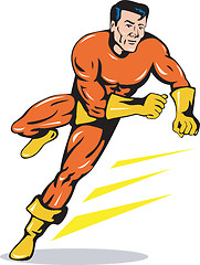Image showing Superhero Running Retro