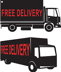 Image showing Free Delivery Truck Retro