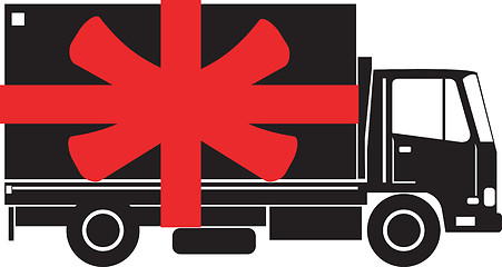 Image showing Delivery Truck Side Gift Ribbon