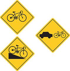 Image showing Bicycle Road Sign Symbol