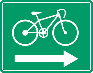 Image showing Bicycle Road Sign Symbol