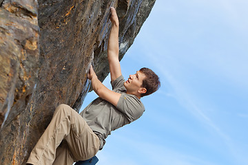 Image showing rock climbing outdoors