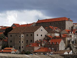 Image showing Dubrovnik, august 2013, Croatia, old city seen from the fortific