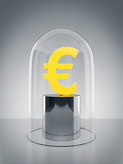 Image showing Glas Dome with Euro sign