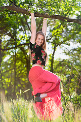 Image showing Smiling young blond woman