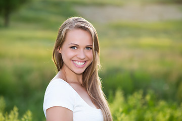 Image showing Joyful young woman