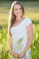 Image showing Smiling young blonde