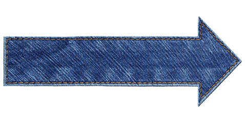 Image showing Jeans arrow