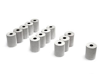 Image showing Groups of paper rolls