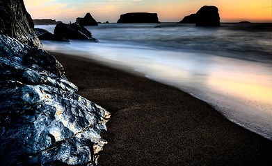 Image showing Sunset Bandon Oregon