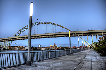 Image showing Steel Bridge Portland Oregon