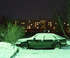 Image showing Old Car under Snow