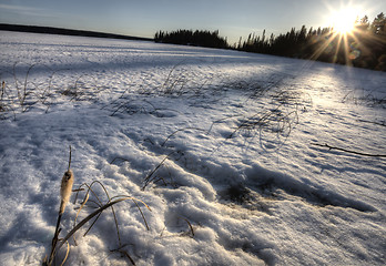 Image showing Northern Frozen Lake