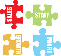 Image showing business jigsaw colour