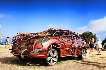 Image showing Sculpture by the Sea exhibit at Bondi Australia