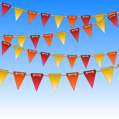 Image showing celebration flags on rope