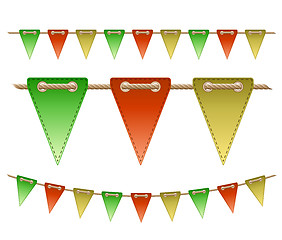 Image showing Festive flags on white background