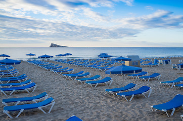 Image showing Waiting for sunbathers