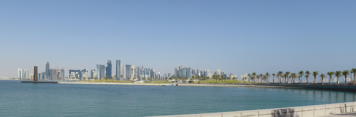 Image showing Doha city skyline from Museum Park