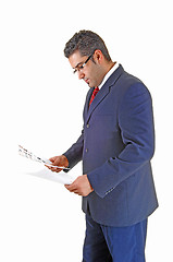 Image showing Businessman reading.