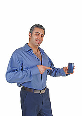 Image showing Man pointing finger.