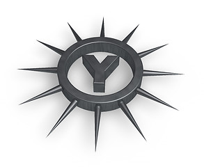 Image showing spiky letter y