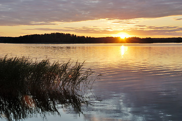 Image showing view of the sunset in Finland