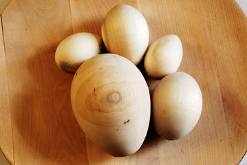 Image showing turned wooden blank eggs