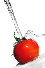 Image showing Tomatos and Water